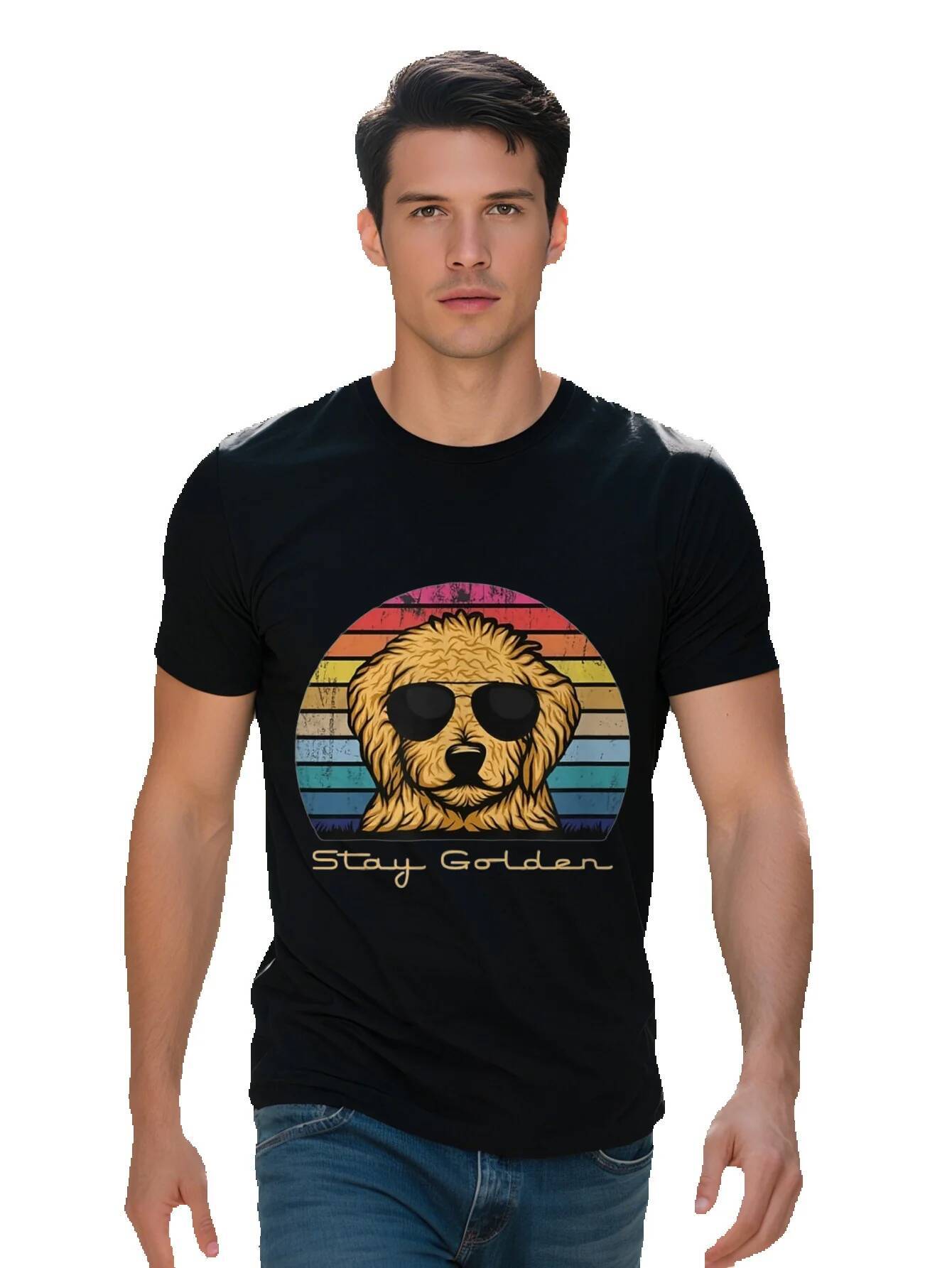Stay Golden Dood Doodle Goldendoodle T Shirt Cotton g 0c57e 4b116