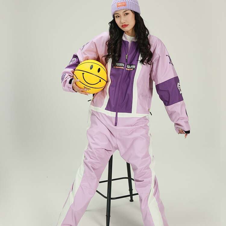 New Outdoor Winter Ski Wear One-Piece Couple Windproof Waterproof Suit Fashion Warm And Thick Snow Field