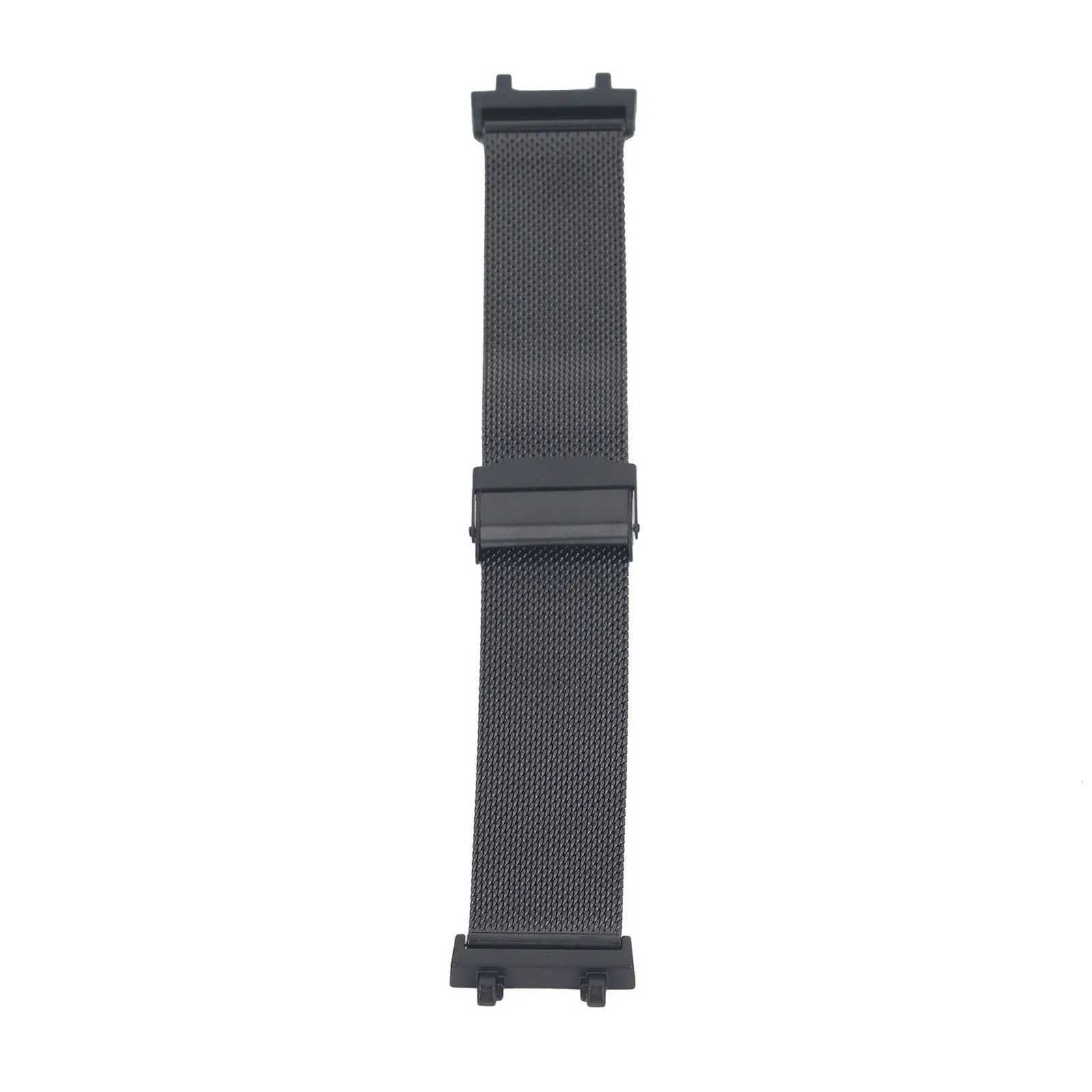 Mesh Watch Band Professional Stylish Simple Polished Adjustable Metal Watch Strap with Buckle for Amazfit Active Edge A2212Black W250811