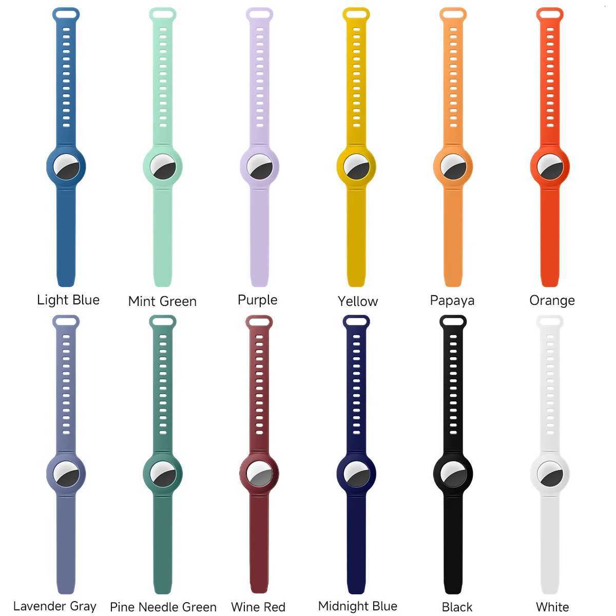 Case for Apple AirTag Silicone Strap Air Tag Anti-lost Bracelet Protective Cover for Kids Children Tracker Locator Watch Band W250811