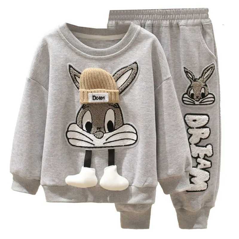 Autumn Kid Boy Clothes Set Printed Sweatshirts Pullover Top and Pants Bottom 2pcs Suit Children Girls Outfits Tracksuits Z250811