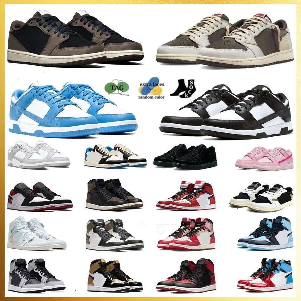 1s Basketball Shoes For Men Women 1 Sneakers Dark Mocha Black White University Blue Bred Patent Lucky Green Light Smoke Grey Outdoor Sports Trainers Size 36-46