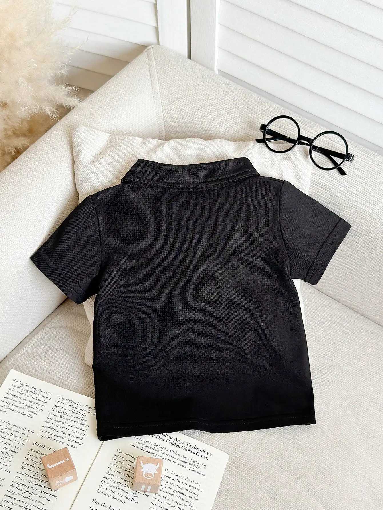 2025 Summer New Pure Black Semi-Cardigan Jacket Fabric Comfortable Breathable Casual Fashion Jacket Z250811