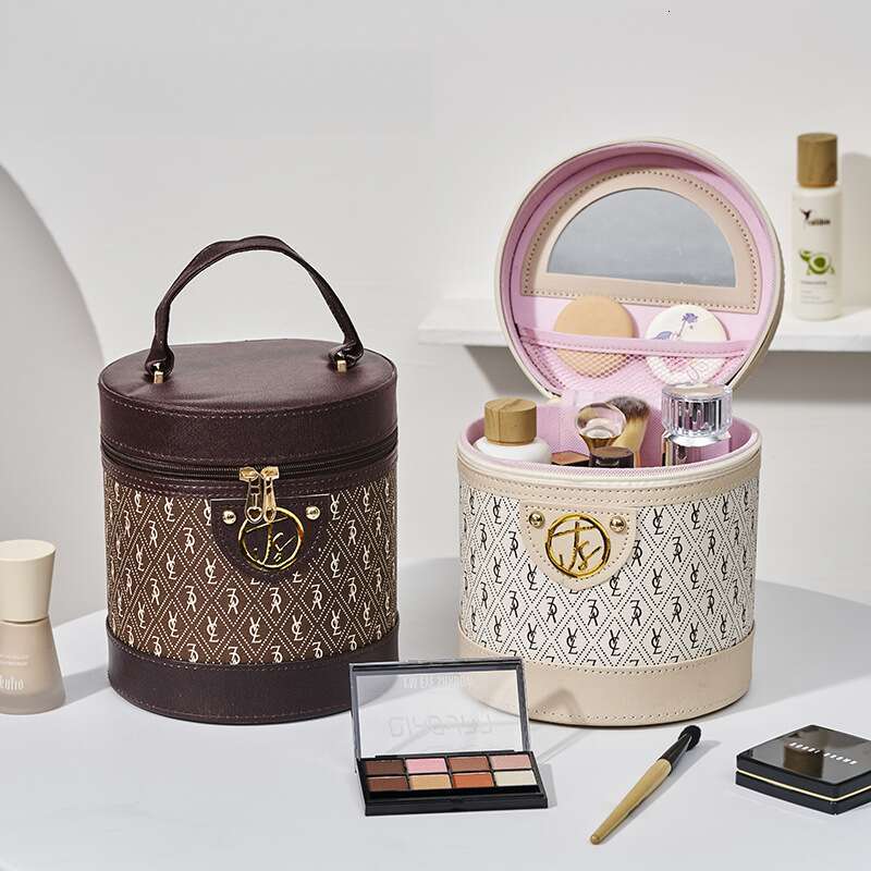 DHpet_wholesale Portable Makeup Case - Large Capacity Waterproof Cosmetic Bag with Chain Handle, Cute Travel Toiletry Organizer (19.5x18.5x17.5cm)