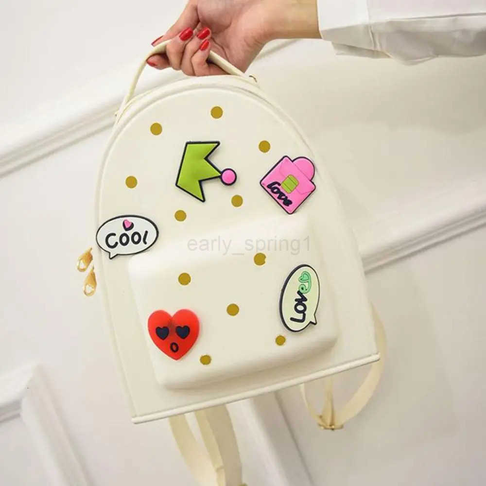 Adjustable Straps Silicone Backpack Zippered Soft Kids School Bags Waterproof Durable Kindergarten KnaPSAck Ladies T250811