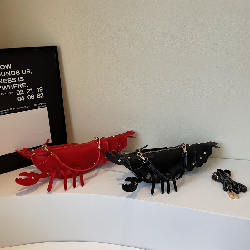 New Style Crawfish Creative Cute Fashion Single Shoulder Personality Trend Niche Large Capacity Handheld Crossbody Bag for Women ddmymoon