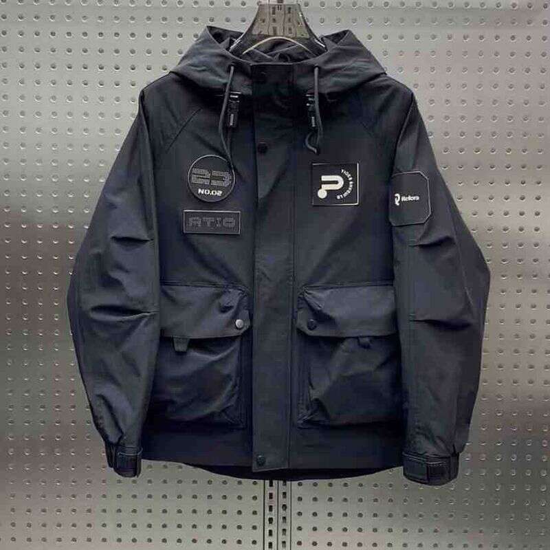 Men's Clothing Spring And Autumn Workwear Hooded Loose Versatile Label Assault Youth Fashion Handsome Jacket