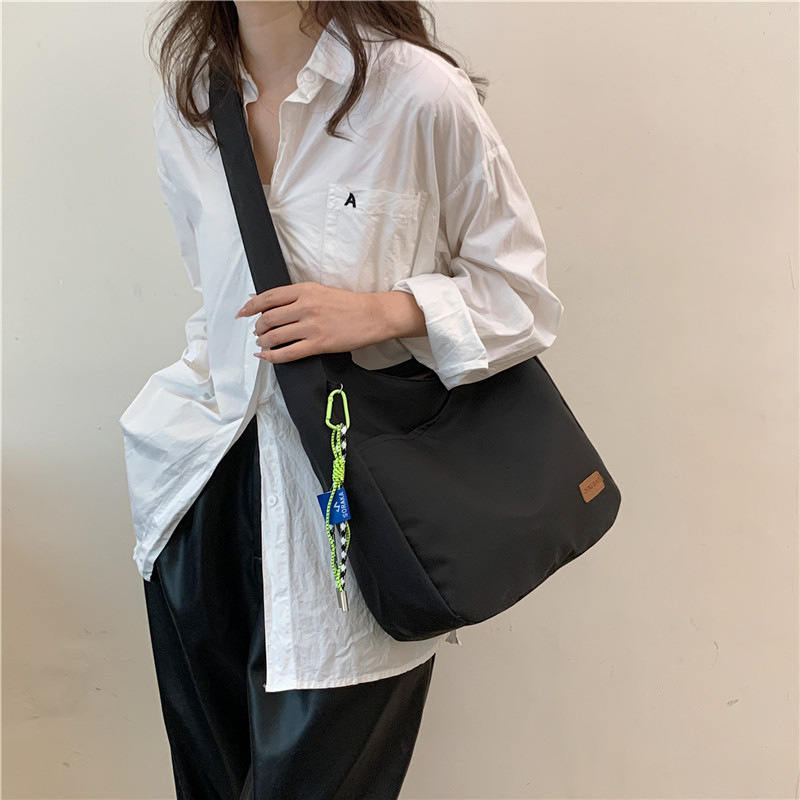 Large Capacity Student Tote New Fashion Simple Shoulder Handheld Casual Class Bag