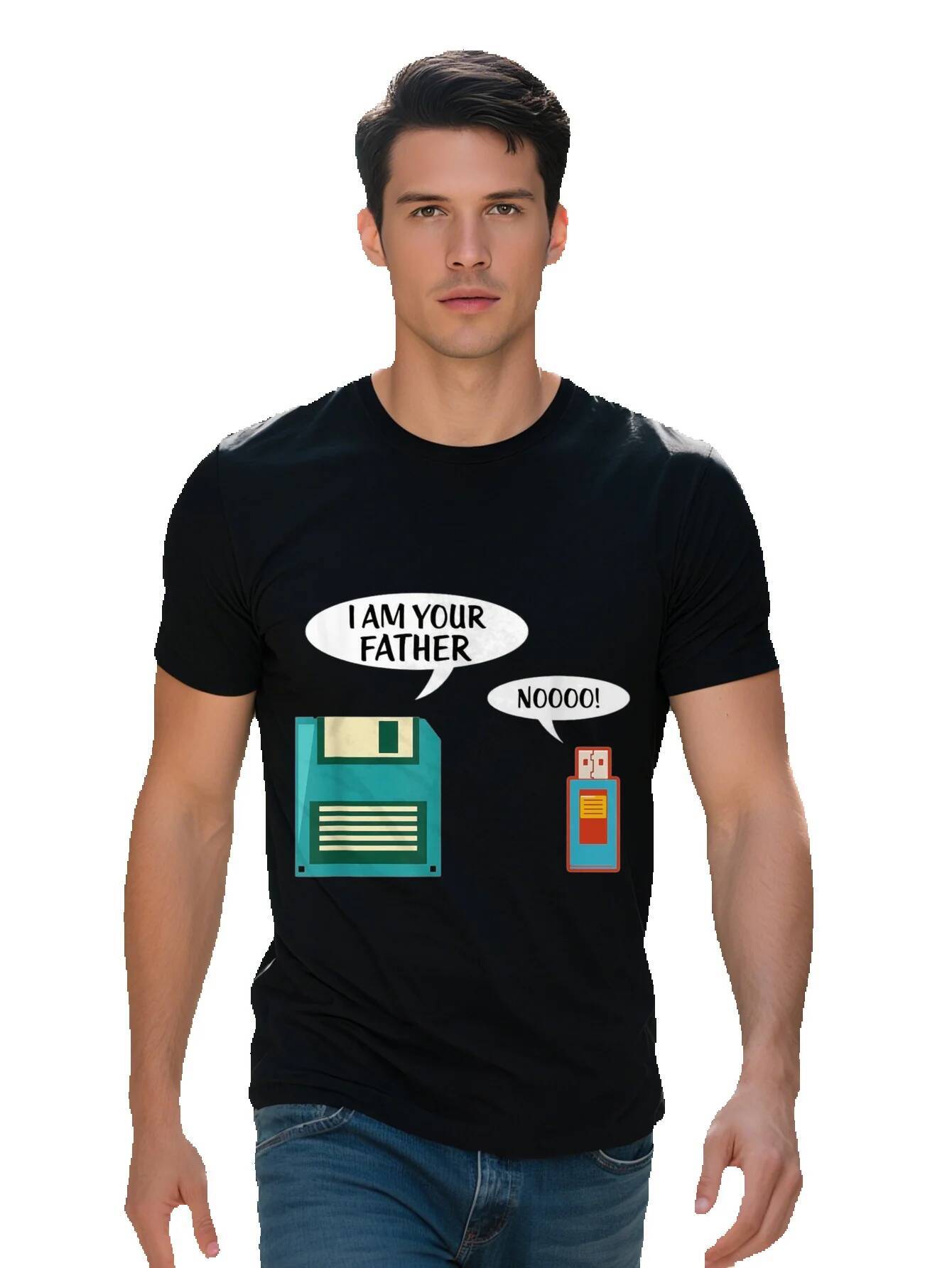 I Am Your Father USB Floppy Disk IT Computer Geek Nerd T Shirt 2137a
