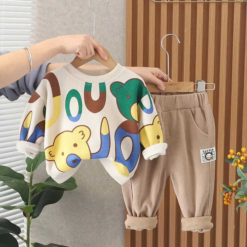New Spring Autumn Baby Girls Clothes Suit Boys Clothing Children Casual T-Shirt Pants 2Pcs/Sets Toddler Costume Kids Tracksuits Z250811