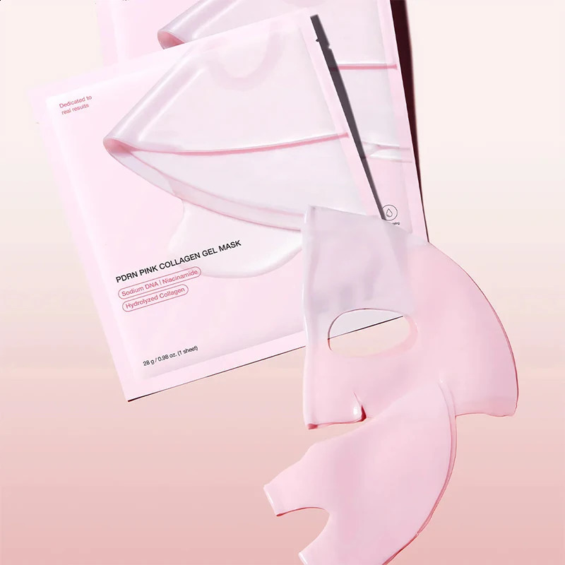 Pink Collagen Gel Salmon Pdrn Facial MaskDeep Hydrating And Hydrogel Jelly Face SheeetsBalance Skin Tone 250809