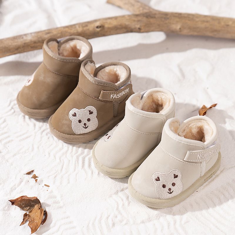 Infant Winter Plush Boots For Toddler Warm Thick Boots Baby Kid's Cotton Shoes Cutefeet Faux Fur Boots Size 17 - 30