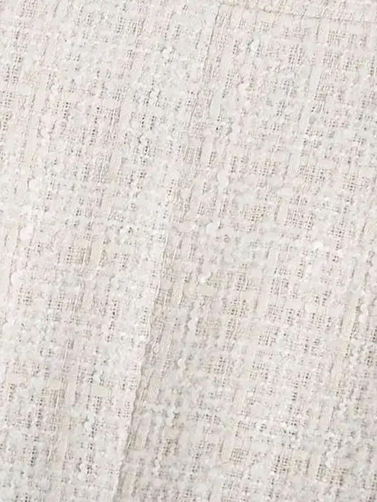 TRZA Women Fashion Tweed Double Breasted Blazer Coat Vintage Long Sleeve Flap Pockets Female Outerwear Chic Veste Femme 250811