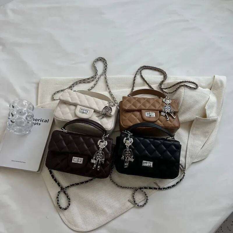 Hot Selling Trendy Commuter Women's Crossbody Dia Pattern Chain Small Square Versatile Single Shoulder Bag Fashionable AE Stock Designer Bags
