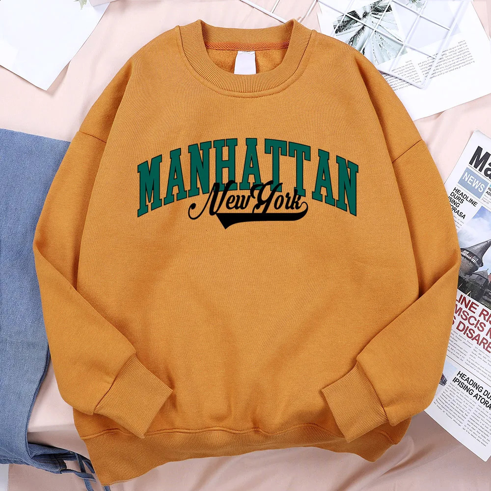 York Manhattan Letter Sweatshirts Men Furliner Fleece Sweatshirt Minimalism Style Hoodie Flexible Comfort Hoodies Clothing 250729