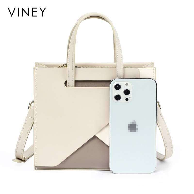 VINEY New 2025 Women's Messenger Summer Mother Light Genuine Leather Shoulder Handbag Small Square Bag