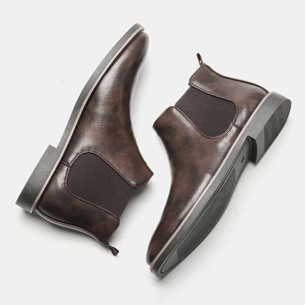 40~46 Chelsea Boots Men Brand Comfortable 2022 Fashion Men Leather Boots W250811