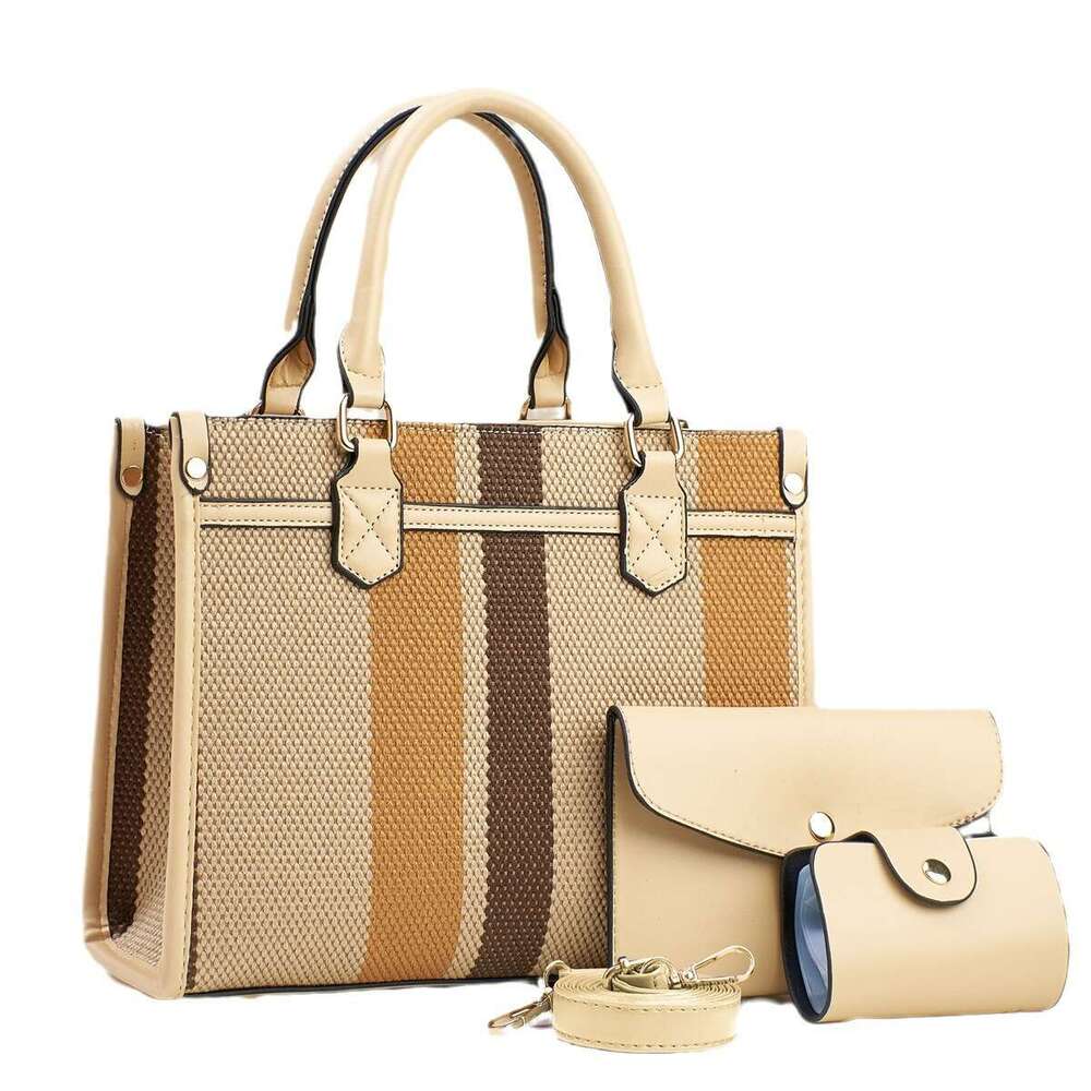 dhessentials 2024 Versatile Spring Large New Single Shoulder Crossbody Bag Handheld Women's Three-Piece Set