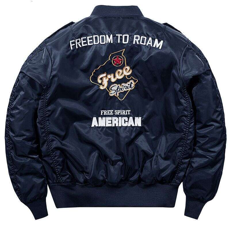 Men's Thickened Pilot Cold Weather Cotton Baseball Clothing Embroidered Workwear Jacket