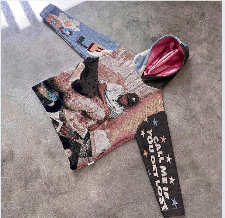 Sports Baseball Uniform Spring and Autumn Round Neck Hooded Sweatshirt 3D Digital Printing Couple Outfit