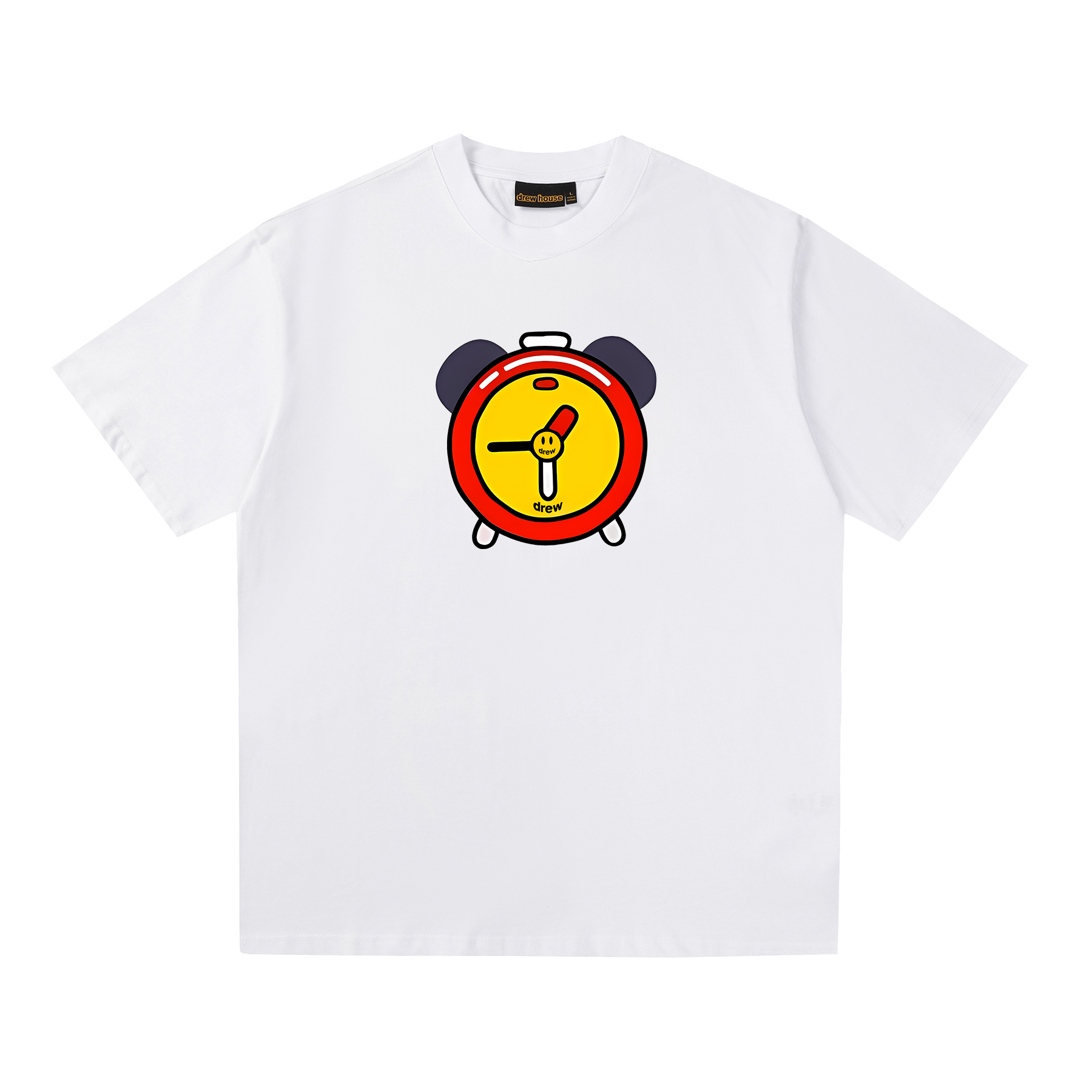 Drew House Designer luxury T shirt men's and women's T-Shirts Alarm clock print