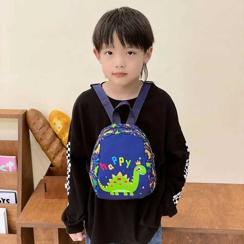 Fashionable Cartoon Dinosaur Backpack for Children in Kindergarten with Snack Storage Bag Cute and Practical Kids Schoolbag M250811
