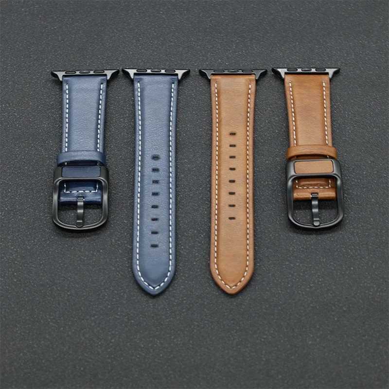 PU Leather Strap for Apple Watch Band 44mm 45mm 41mm 40mm 42mm 46mm Correa Bracelet iWatch Series 4 5 6 SE 7 8 9 10 Ultra/2 49mm W250811