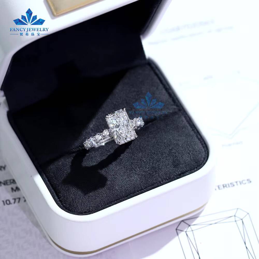 GIA IGI Certified Lab Grown Diamond Ring CVD HPHT 2CT to 5ct Men Women Engagement Wedding Customized Ring 14k 18k Solid Gold