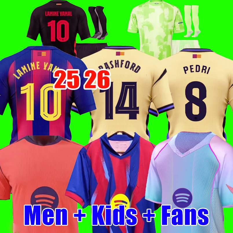 25 26 BarceIoNa LAMINE YAMAL LEWANDOWSKI soccer jerseys PEDRI Barcelonaes football shirt home away GAVI 10 11 Retro Football Shirt 2025 BarcelonaTracksuit Men Kids