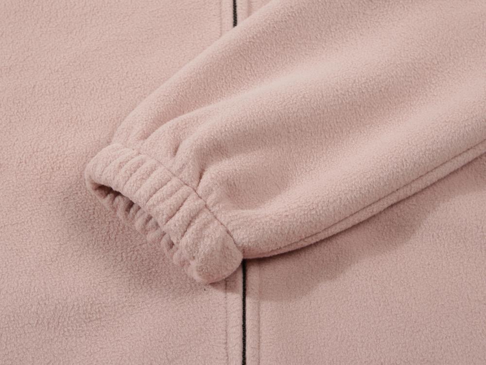 320g doublesided fleece with customizable logo jacket warm and comfortable double sided fleece jackets stand up collar and full zipper design