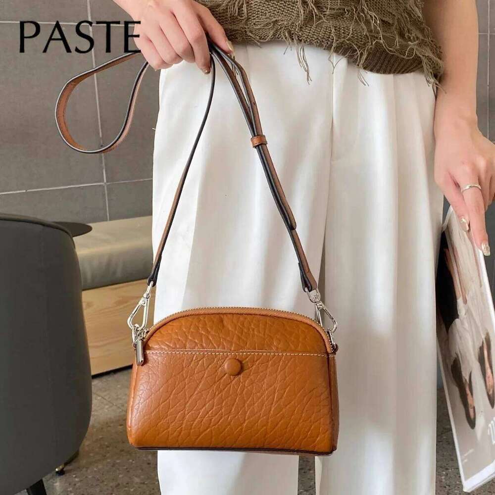 New 2024 Summer Small Flap Crossbody First Layer Cowhide Leather Women Shoulder Bag Leisure Daily-use Phone Purse