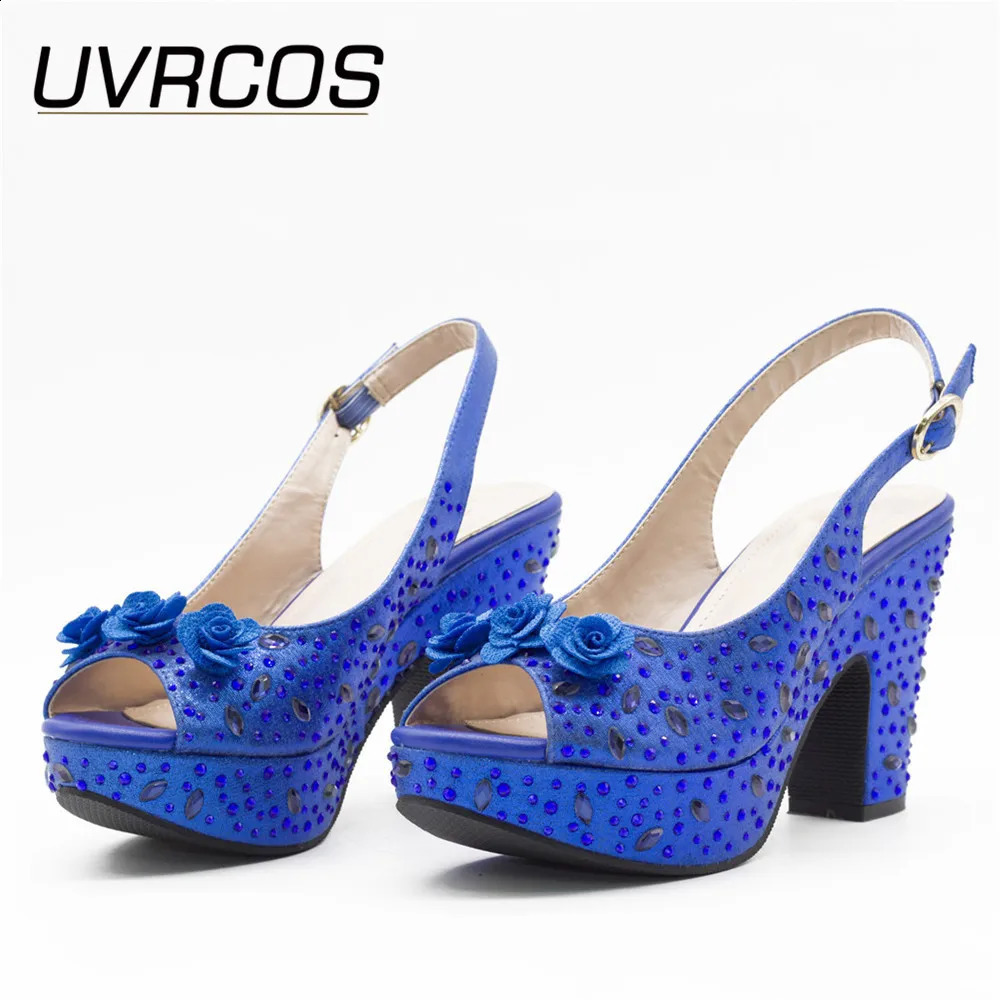 Latest Red Color Shoes for Women Sandals Fashion Women Clear Rhinestone Heels High Heels Sexy Ladies Dress Shoes 250805
