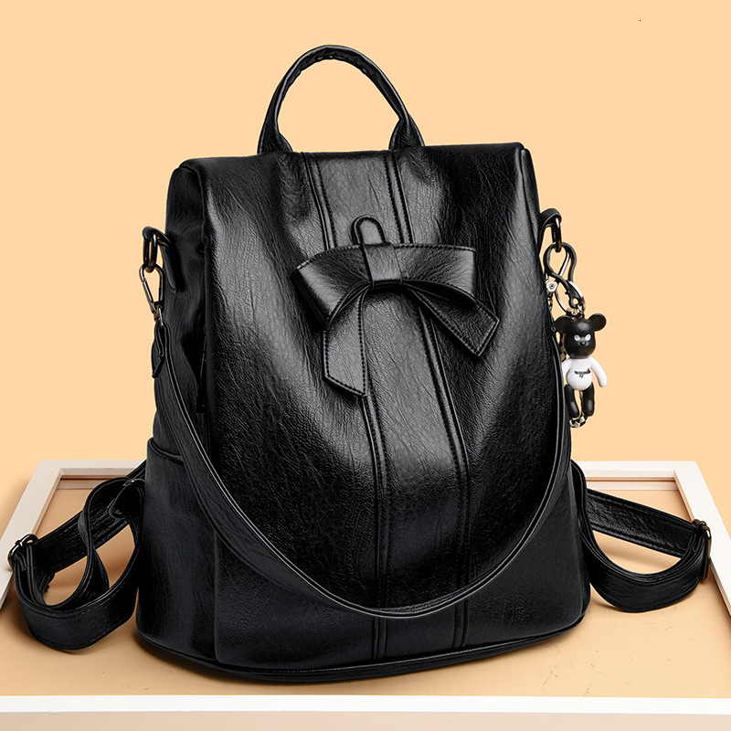 Trendy Anti-theft for Women 2025 New Fashion Large Capacity Multi-use Cute Bow Backpack Travel Bag ddmymoon