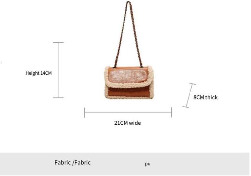 Designer Bags Popular Plush Bag Fashion Advanced Chain Shoulder Bag Simple Retro Diagonal Small Square Bag, High quality autumn winter handbag, Luxury