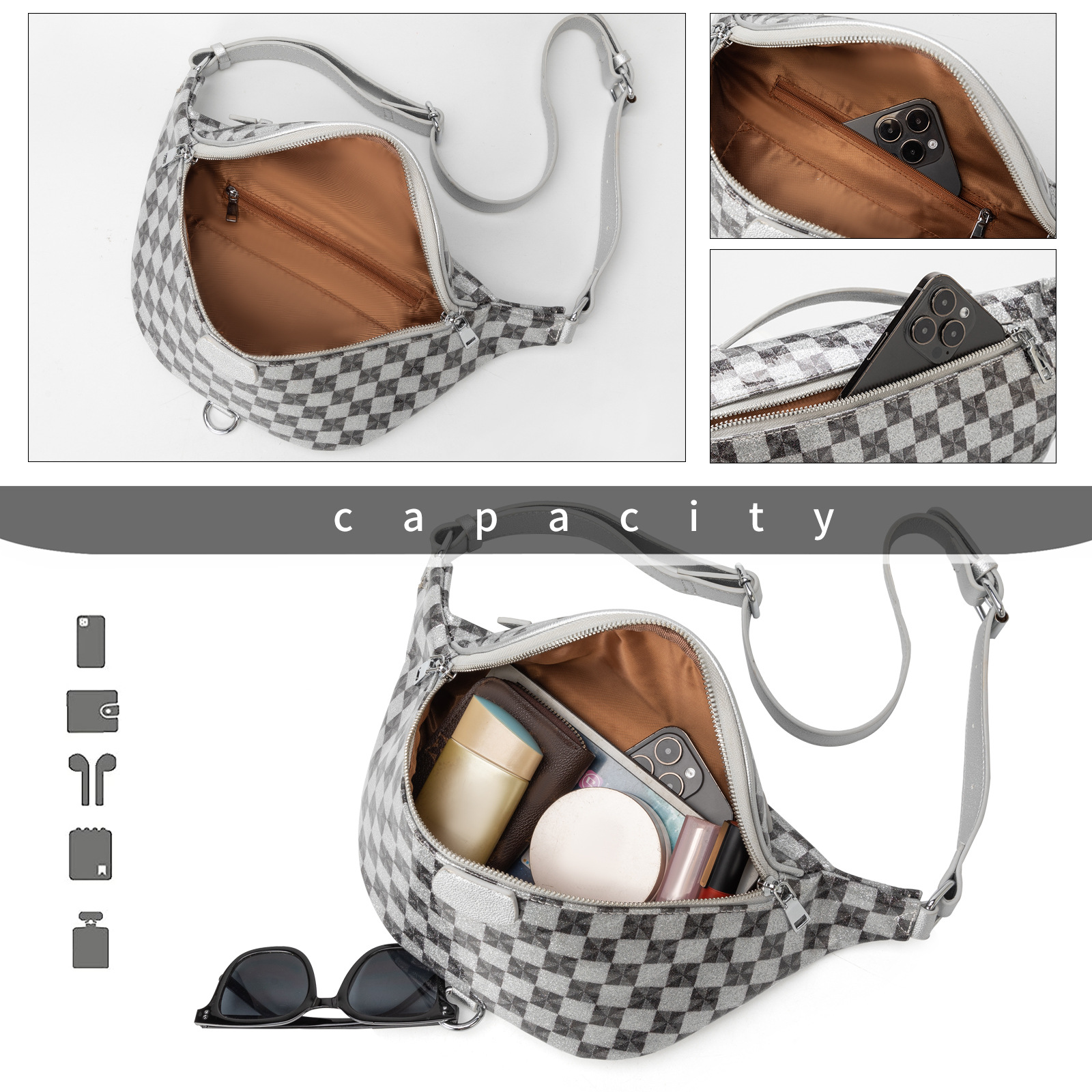 free shipping designer for bag women Street fashion chest bag retro unisex waist bag casual chest bag crossbody single-shoulder dumpling bag