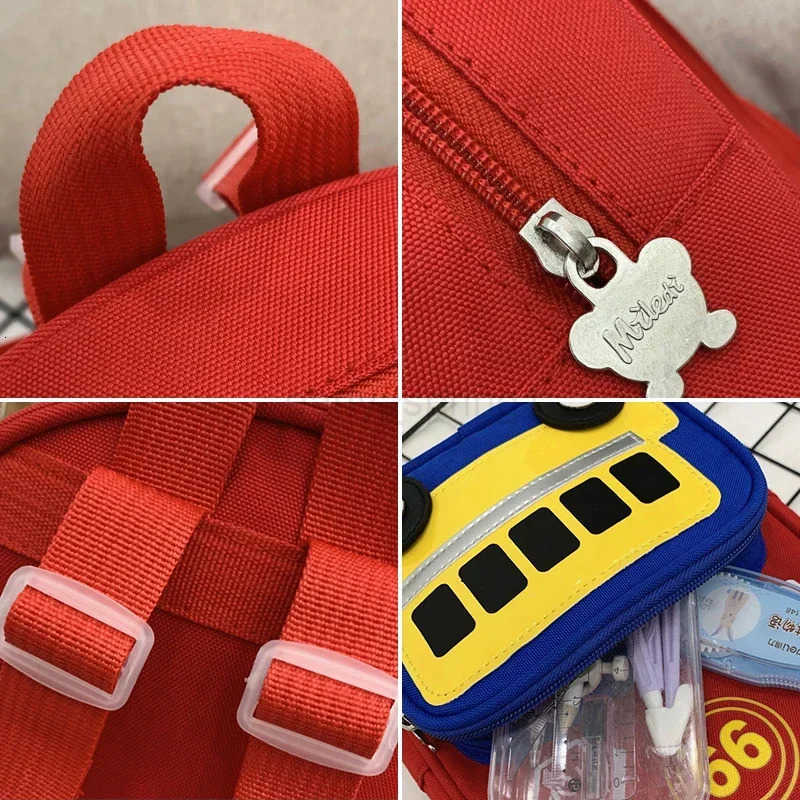 Back To School Cartoon Car Children Backpack Kindergarten Kids School Bags for Girls Boys Cute Canvas Toddler Backpack T250811