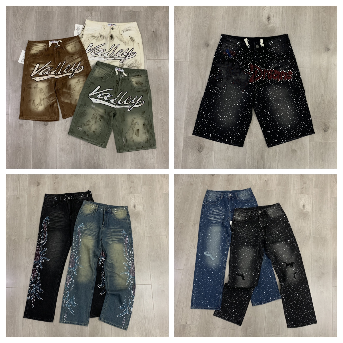 jeans men jeans designer's fashionable hot diamond jeans and shorts