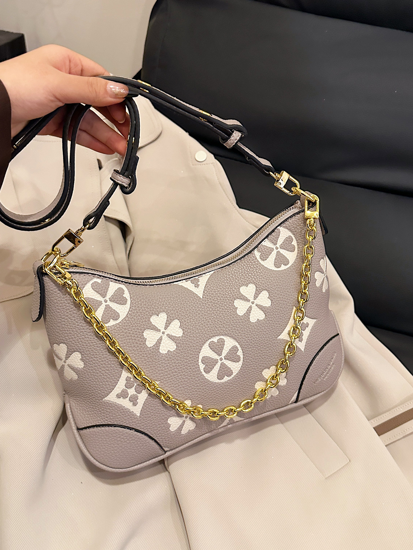 free shipping designer bags Luxury Bags Retro color-blocking classic printed Korean-style trendy women's bag with exquisite patterns