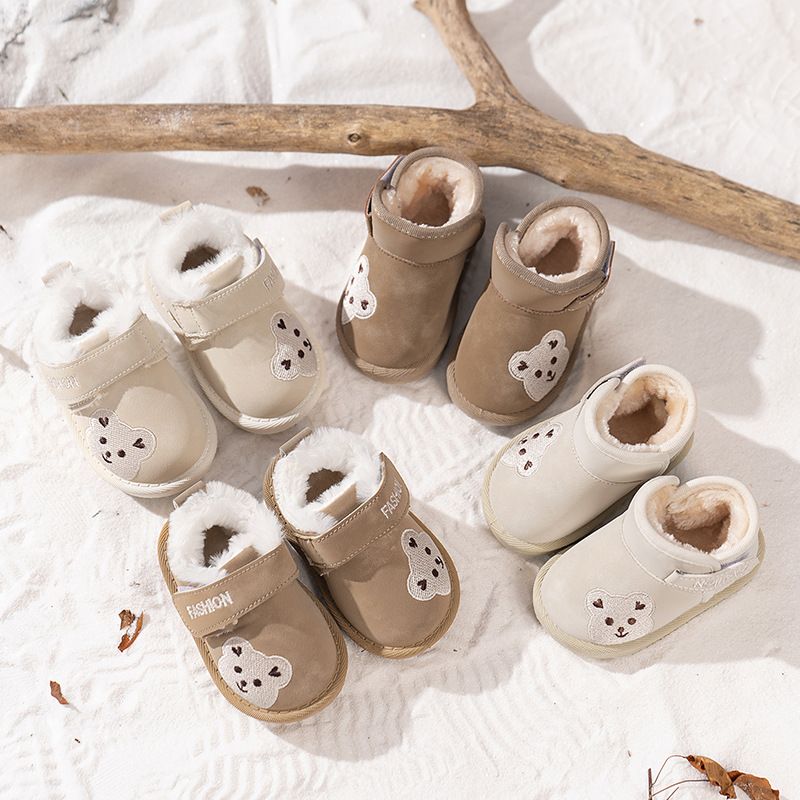 Infant Winter Plush Boots For Toddler Warm Thick Boots Baby Kid's Cotton Shoes Cutefeet Faux Fur Boots Size 17 - 30
