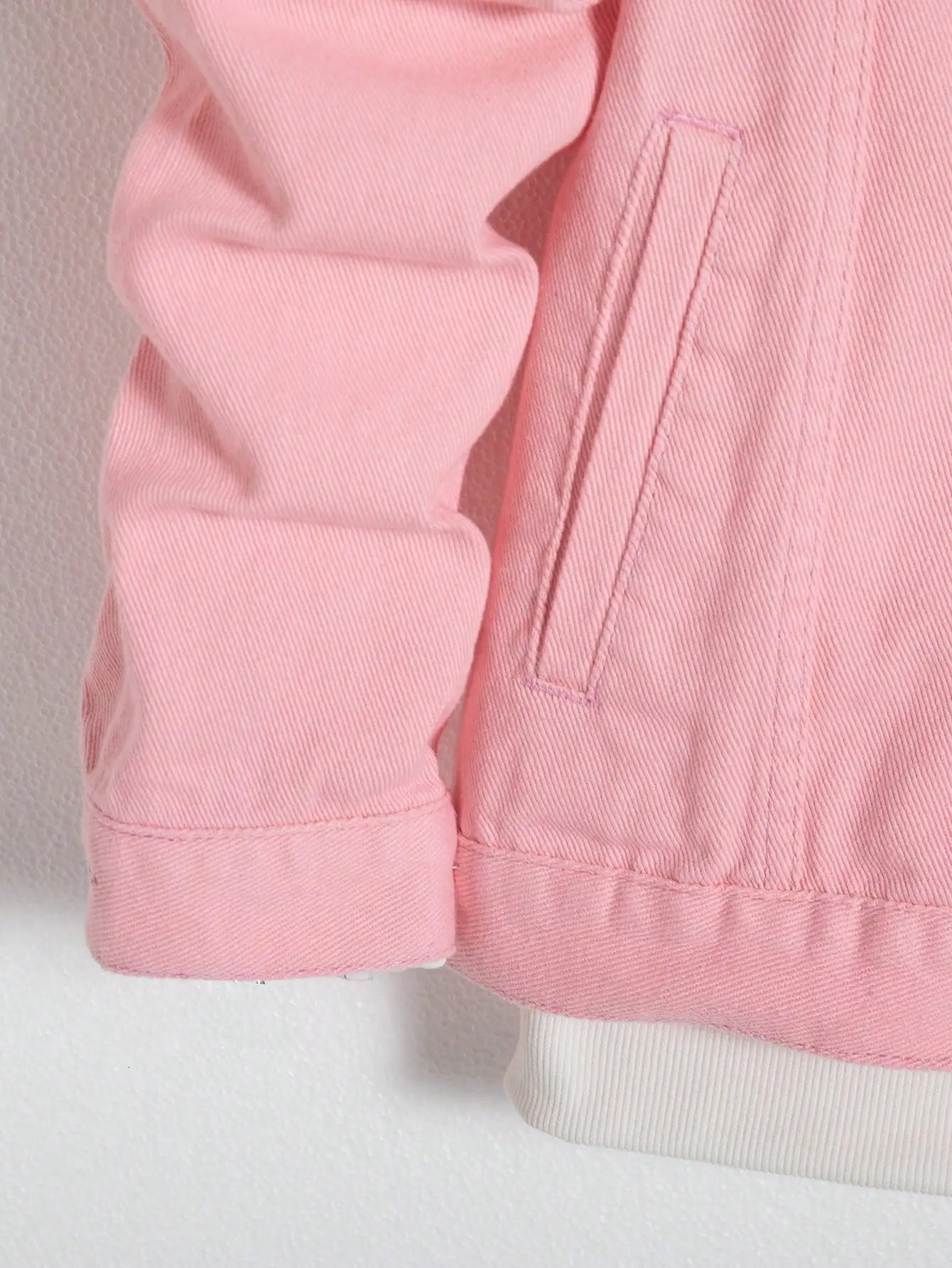 Mens denim jacket for spring and autumn Pink coat Simple versatile For daily leisure 250809