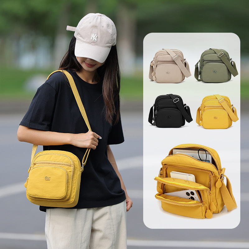 Multi-layer Large Capacity Crossbody for Women, New Lightweight Water-resistant Nylon Bag, Casual Travel Shoulder Bag ddmymoon