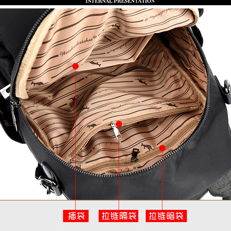 Waterproof Oxford Cloth Backpack for Women, New Simple Lightweight Commuter Large Capacity Backpack, Casual Student School Bag ddmymoon