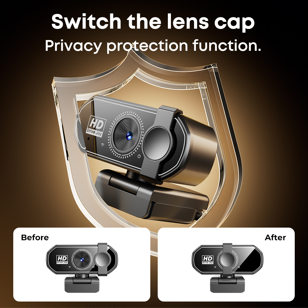 Webcam 1080P Mini Camera Full HD Webcam with Microphone 30fps USB Web Cam for Auto Focus PC Laptop Video Shooting Camera