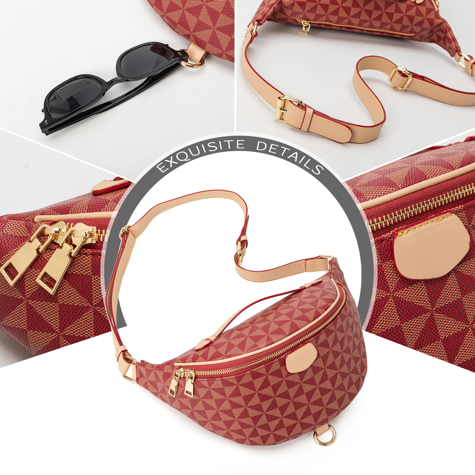 free shipping designer for bag women Street fashion chest bag retro unisex waist bag casual chest bag crossbody single-shoulder dumpling bag