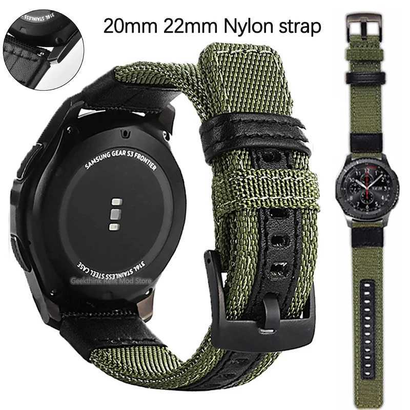 22mm 20mm Wrist Strap for Samsung Galaxy Watch 6 5 4 3 5Pro 40mm 44mm 42mm 46mm Gear S3 Frontier Classic Nylon Woven Sport Band W250811