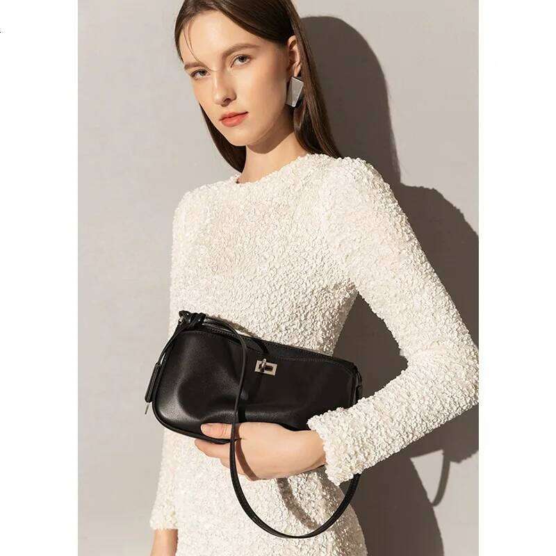 Top quality Rodeo Split Leather Black cowhide Totes Gold Buckle Shoulder Bags Fashion Women Handbags