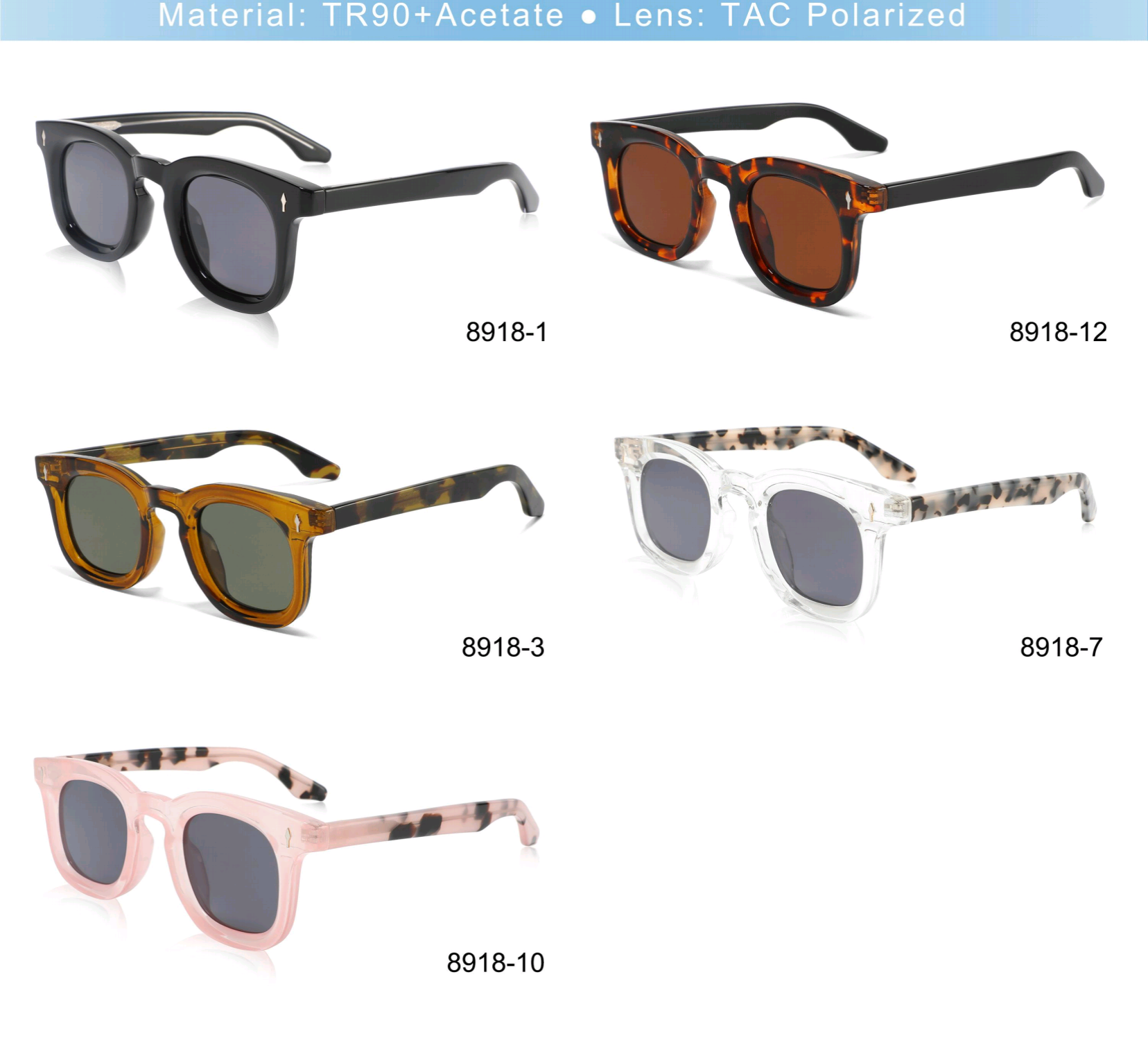 Sporty wrap-around sunglasses durable polycarbonate frames men Vintage women's polarized lenses anti-fog UV400 protection cycling fishing pj2
