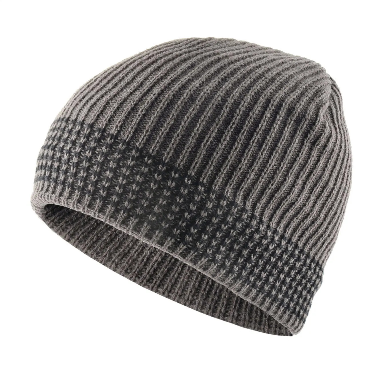 Mens Skullies Beanies Knitted Wool Hats Men Winter Knitting Thick Beanie Hat Double Layer Solid Color Velvet Warm Bonnet Cap 250805
