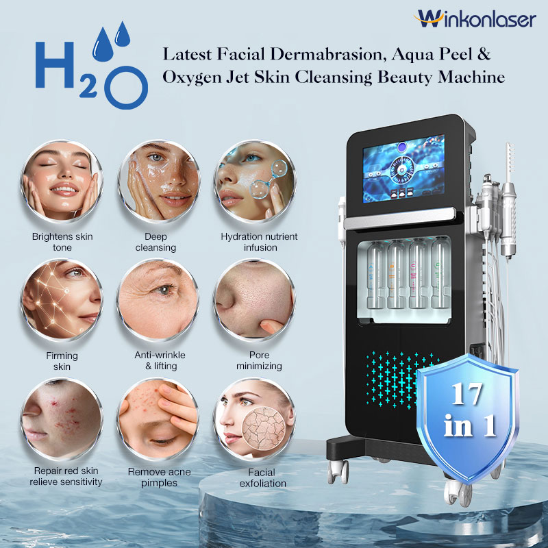 17 In 1 Hydro Dermabrasion Machine Aqua Peeling Jet Peel Hydra Hydro Beauty Facial Machine