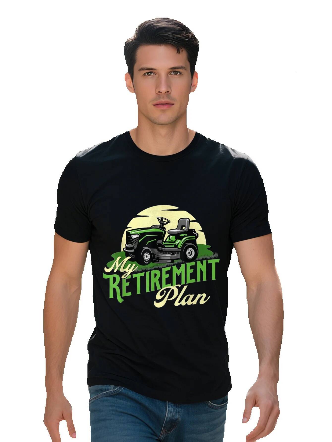 My Retirement Plan Men s Cotton T Shirt Casual Crew Neck Short Sleeve Breathable hine Washable Perfect for Gardening f92d5 399f1